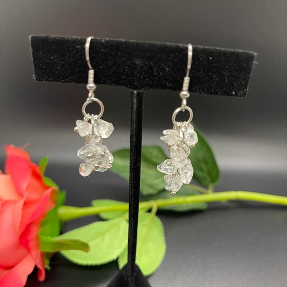 Clear Quartz Necklace Earring and bracelet set - Picture 7 of 9